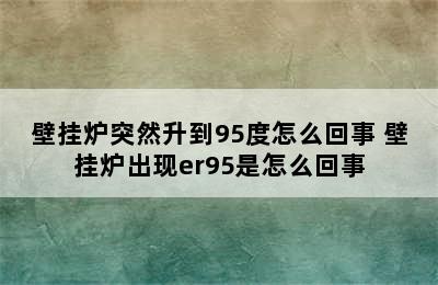 壁挂炉突然升到95度怎么回事 壁挂炉出现er95是怎么回事